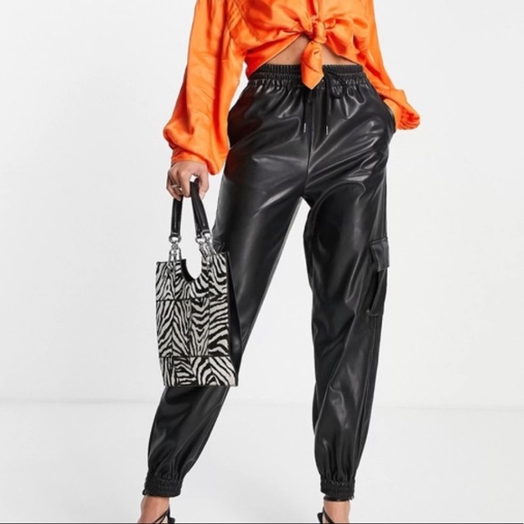 A New Day Faux Leather Joggers - Picture 1 of 9